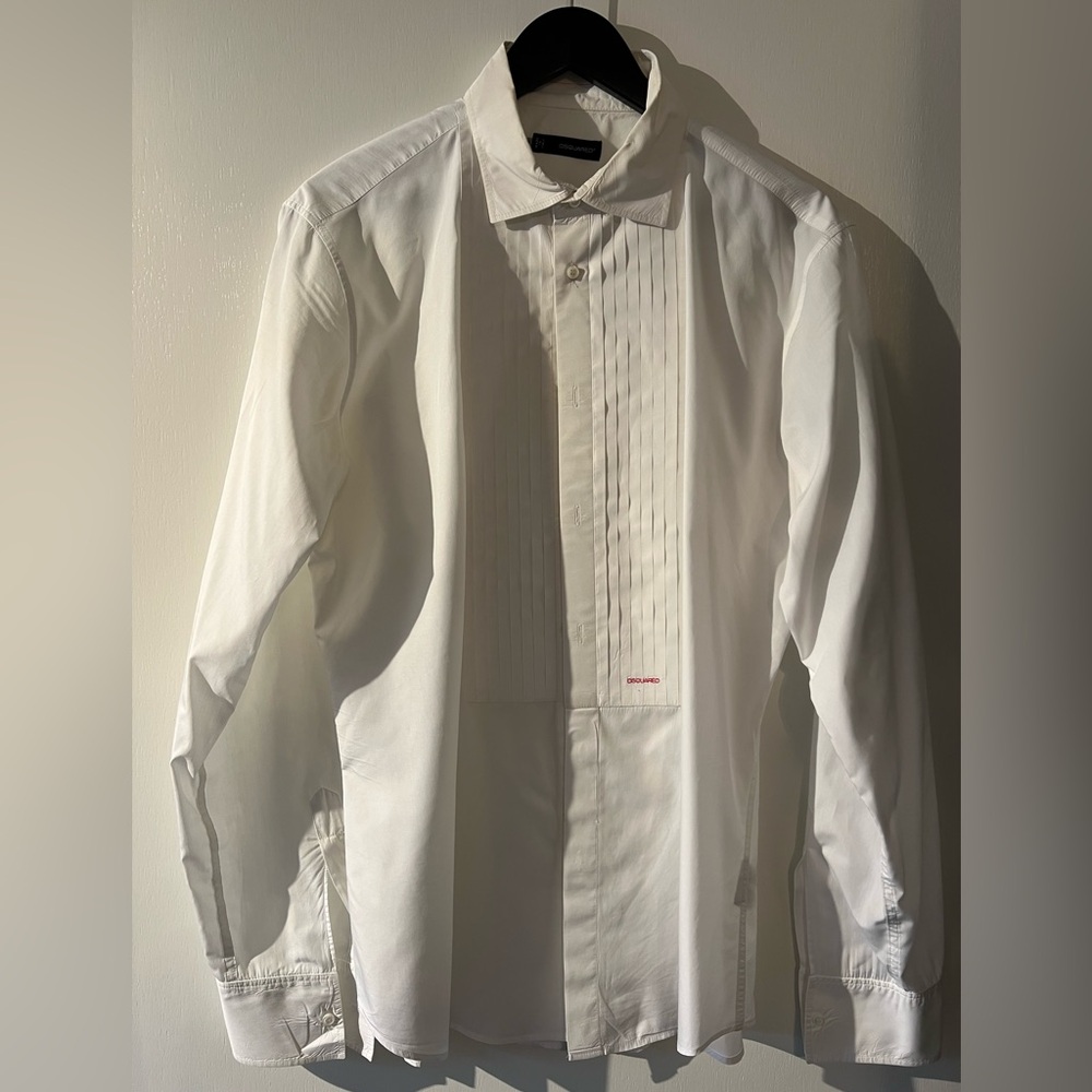 Dsquared2 button up Tuxedo dress shirt. Size 56 Euro